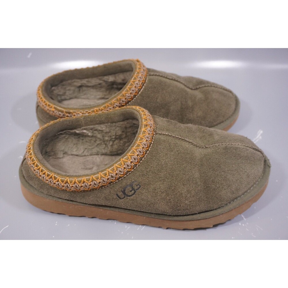 UGG Tasman Women's Size 9 Slip-On Comfy Shearling Slipper Burnt Olive Moss Green